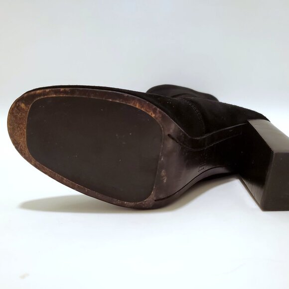 Frye black suede pull-on boots - Picture 4 of 9